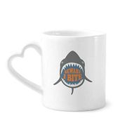 Dıythinker 340 ml Beware I Bite Shark Illustrate Kahve Kupası