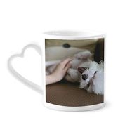 Dıythinker 340 ml Beyaz Köpek Evcil Hayvan Sevimli Fotoğraf Kahve Kupası