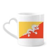 Dıythinker 340 ml Bhutan Ulusal Bayrağı Asya Ülke Kahve Kupası