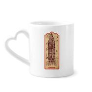 Dıythinker 340 ml Big Ben İngiltere Simgesi Bayrak Desenli Kahve Kupası
