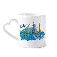 Dıythinker 340 ml Birleşik Arap Emirlikleri Dubai Suluboya Kahve Kupası