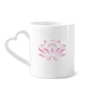Dıythinker 340 ml Bitki Çiçek Lotus Çiçeği Pembe Desenli Kahve Kupası