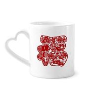 Dıythinker 340 ml Blessing Kağıt Kesim Çiçek Kuş Balık Kahve Kupası