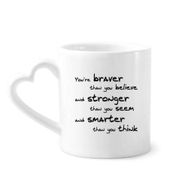 Dıythinker 340 ml Braver Stronger Smarter Alıntı Kahve Kupası