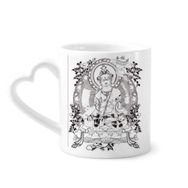 Dıythinker 340 ml Budizm Guanyin Çin Karakteri Figür Kahve Kupası