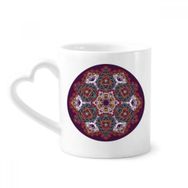 Dıythinker 340 ml Budizm Renkli Asimetrik Soyut Desenli Kahve Kupası