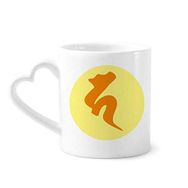 Dıythinker 340 ml Budizm Sarı Sanskrit Ha Desenli Kahve Kupası