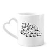 Dıythinker 340 ml Bulutlu Havalar El Boyaması Desenli Kahve Kupası