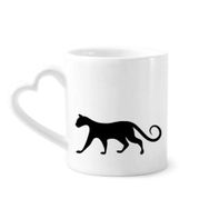 Dıythinker 340 ml Büyüleyici Siyah Kedi Sevgili Hayvan Sanat Silüeti Kahve Kupası