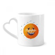 Dıythinker 340 ml Cadılar Bayramı Yuvarlak Balkabağı Desenli Kahve Kupası