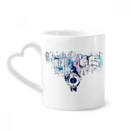 Dıythinker 340 ml City Modern İnşaat Saati Suluboya Kahve Kupası