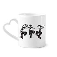 Dıythinker 340 ml Dance People Meksika Totems Meksika Flütlü Kahve Kupası