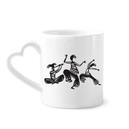 Dıythinker 340 ml Dance People Meksika Totems Meksika Kahve Kupası