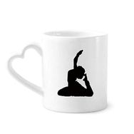 Dıythinker 340 ml Dansçı Sanatı Tavus Kuşu Yoga Spor Kahve Kupası