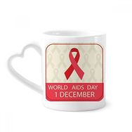 Dıythinker 340 ml Dayanaklık Kırmızı Kurdele AIDS Günü Kahve Kupası