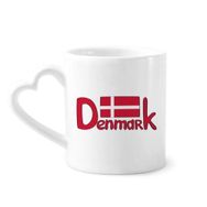 Dıythinker 340 ml Demark Ulusal Bayrak Kırmızı Desenli Kahve Kupası