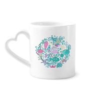 Dıythinker 340 ml Deniz Organizması Müzik Ahtapot Kahve Kupası