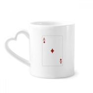 Dıythinker 340 ml Diamond A Oyun Kartları Desenli Kahve Kupası