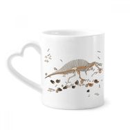 Dıythinker 340 ml Dinozor Çimen Kemik Kahve Kupası
