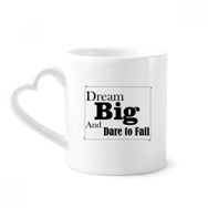 Dıythinker 340 ml Dream Big And Dare To Fail Alıntı Kahve Kupası