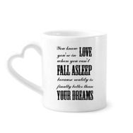Dıythinker 340 ml Dream Reality aşk alıntısı İngilizce Kahve Kupası