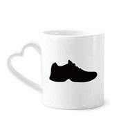 Dıythinker 340 ml Erkek Spor Ayakkabı Siyah Silüet Desenli Kahve Kupası
