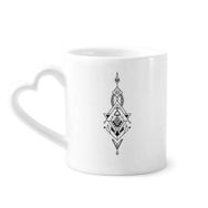 Dıythinker 340 ml Evren Uzaylı Sembollü Totem Desenli Kahve Kupası