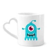 Dıythinker 340 ml Evren ve Uzaylı Mavi Cyclops Uzaylı Kahve Kupası