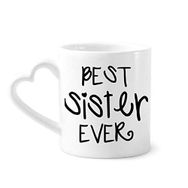 Dıythinker 340 ml Family Love Bless Best Sister Alıntıları Kahve Kupası