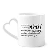 Dıythinker 340 ml Fantasy Is Here Alıntılar Kahve Kupası