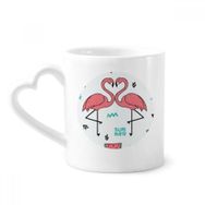 Dıythinker 340 ml Flamingo çift Sevgili Kahve Kupası