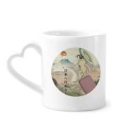 Dıythinker 340 ml Fuji Dağı Japon Ukiyo-e Japon Kahve Kupası