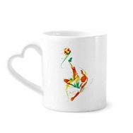 Dıythinker 340 ml Futbol Oyuncusu Bisiklet Tekme Desenli Kahve Kupası