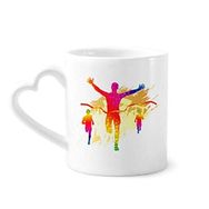 Dıythinker 340 ml Futbol Oyuncusu Kale Şerefe Desenli Kahve Kupası