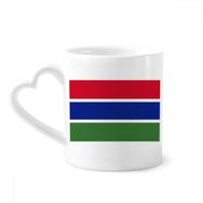 Dıythinker 340 ml Gambiya Ulusal Bayrağı Afrika Ülke Kahve Kupası
