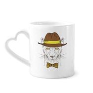 Dıythinker 340 ml Gözlükler Leopar Yakışıklı Kahve Kupası