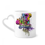 Dıythinker 340 ml Grafiti Sokak Kültürü Renkli Rap Kelimeler Kahve Kupası