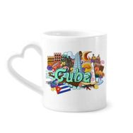 Dıythinker 340 ml Guantanamo Trinidad Küba Grafiti Kahve Kupası