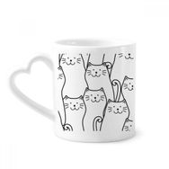 Dıythinker 340 ml Gülümseyen Kedi Koruyucu Hayvan Hayvan Sevgili Kahve Kupası