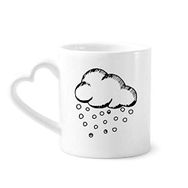Dıythinker 340 ml Hailstone Bulutlu El Boyaması Desenli Kahve Kupası