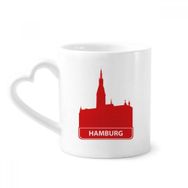 Dıythinker 340 ml Hamburg Almanya Kırmızı Kent Simgesi Kahve Kupası