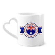 Dıythinker 340 ml Happy Australia Day Bayrak İllüstrasyon Kahve Kupası