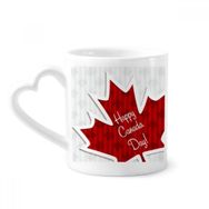 Dıythinker 340 ml Happy Canada Day 4 Temmuz Akçaağaç Yaprağı Doku Kahve Kupası