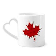 Dıythinker 340 ml Happy Canada Day Dikey Tahıl Akçaağaç Yaprağı Kahve Kupası