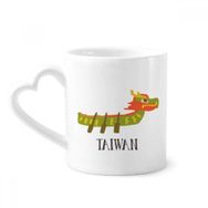 Dıythinker 340 ml Kalp Saplı Çin Ejderha Tekne Yarış Seyahat Tayvan Kahve Kupaları Seramik Kupa