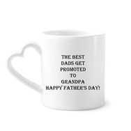 Dıythinker 340 ml Kalp Saplı Dad Promoted To Grandpa Babalar Festivali Kahve Seramik Kupa