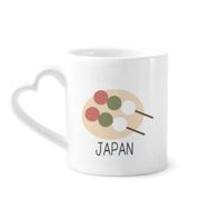 Dıythinker 340 ml Kalp Saplı Geleneksel Japon Yerel Atıştırmalık Topu Kahve Çömlekçilik Seramik Kupa