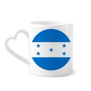 Dıythinker 340 ml Kalp Saplı Honduras Ulusal Bayrağı Kuzey Amerika Sembolü Kahve Seramik Kupa