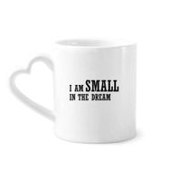 Dıythinker 340 ml Kalp Saplı I Am Small In The Dream Kahve Çömlekçilik Seramik Kupa