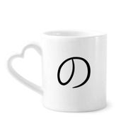 Dıythinker 340 ml Kalp Saplı Japon Katakana Karakteri YOK Kahve Seramik Kupa